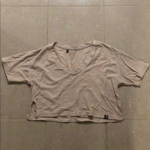 Gymshark towel cropped tee